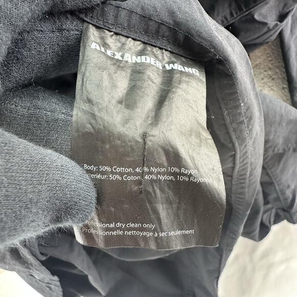 Alexander wang Elongated Black Cotton Blend Shirt, Oversized Fit, Sz L, 26x37 - Picture 13 of 13